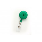 Translucent Green Round Badge Reel With Strap And Swivel Clip