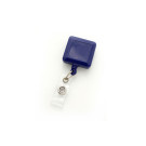 Royal Blue Square Badge Reel With Strap And Slide Clip
