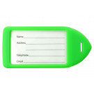 Neon Green Rigid Plastic Luggage Tag Holder