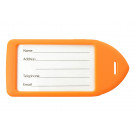 Neon Orange Rigid Plastic Luggage Tag Holder