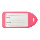 Neon Pink Rigid Plastic Luggage Tag Holder