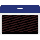 Large slotted expiring badge back with printed reflex blue bar