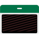 Large slotted expiring badge back with printed green bar