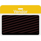 Large slotted expiring badge back with printed yellow "VENDOR" bar