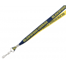 PW2T10-38 Custom Woven 2Tone Polyester Lanyard with Breakaway (3/8")