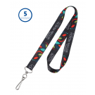 DOM-PD10-34 Domestic Dye-Sublimated Custom Lanyard (3/4", 5-Day Shipping)
