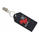 Custom Woven-In Key Tag with Split Ring with Bulldog Clip (1.96" x 4.33")