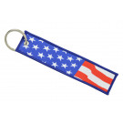 Custom Woven-In Key Tag with Split Ring (1.18" x 5.12")