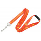 PD10-38 Custom Dye-Sublimated Custom Flat Smooth Polyester Lanyard (3/8")