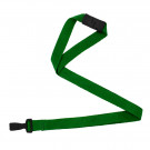 Green NextLife™ Fully-Compostable ⅝” (16mm) Organic Cotton Lanyard with Organic Breakaway and “No-Twist” Wide Organic Hook