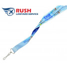 PD10-34-EX Dye-Sublimated Custom Flat Smooth Polyester Lanyard (3/4", Rush Lanyard Service)