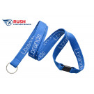 PH10-34-EX Custom Silk Screen Custom Flat Ribbed Polyester Lanyard (3/4", Rush Lanyard Service)