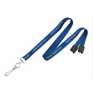 PH10-38 Silk Screen Custom Flat Ribbed Polyester Lanyard (3/8")