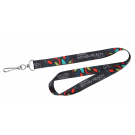 PD10-1 Custom Dye-Sublimated Custom Flat Smooth Polyester Lanyard (1")