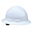 Quartz Full Brim Hard Hat (White, 4-Point Suspension)