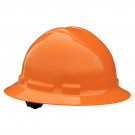 Quartz Full Brim Hard Hat (Orange, 6-Point Suspension)