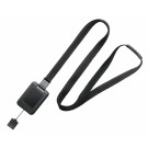 Black SlimReel™ System Lanyard/Badge Reel Combination (3/8")