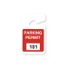 Red plastic non-expiring parking permit (101-200)