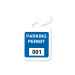 Blue plastic non-expiring parking permit (001-100)