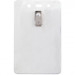 Clear Vinyl Vertical Badge Holder with Clip and Slot and Chain Holes, 3" x 4"