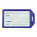 Blue Rigid Plastic Luggage Tag Holder