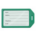 Green Rigid Plastic Luggage Tag Holder