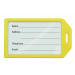 Yellow Rigid Plastic Luggage Tag Holder