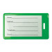 Green Semi-Rigid Vinyl Luggage Tag Holder