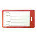 Red Semi-Rigid Vinyl Luggage Tag Holder