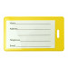 Yellow Semi-Rigid Vinyl Luggage Tag Holder