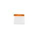 Clear Vinyl Horizontal Badge Holder with Orange Color Bar, 4.38" x 3.63"