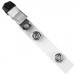 Clear Vinyl Strap Clip with NPS Knurled Grip Clip & Black Cap