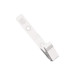 White Delrin Plastic Strap Clip with Knurled Thumb-Grip