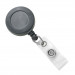 Gray Badge Reel with Clear Vinyl Strap & Belt Clip