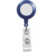 Blue Badge Reel with Silver Sticker, Clear Vinyl Strap & Spring Clip