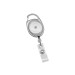 Translucent Clear Carabiner Badge Reel with Clear Vinyl Strap
