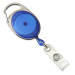 Translucent Blue Premier Carabiner Badge Reel with Slide Belt Clip & Clear Vinyl Strap