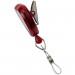 Translucent Red Badge Reel with Clear Vinyl Strap & Swivel Spring Clip - 2120-7616