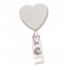 White Heart-Shaped Badge Reel With Strap