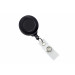 Black Badge Reel with Clear Vinyl Strap & Swivel Spring Clip