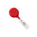 Red Badge Reel with Clear Vinyl Strap & Swivel Spring Clip