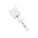 White B REEL® Badge Reel with swivel-clip with teeth 2120-7808 - Front Extended