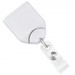 White B REEL® Badge Reel with swivel-clip with teeth