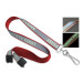 Red 5/8" (16 mm) Reflective Lanyard with "Safety First" Luminescent Imprint & Nickel-Plated Steel Swivel Hook