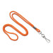 Orange Round 1/8" (3 mm) Standard with Nickel Plated Steel Swivel Hook