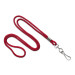 Red Round 1/8" (3 mm) Standard with Nickel Plated Steel Swivel Hook