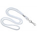 White Round 1/8" (3 mm) Standard with Nickel Plated Steel Swivel Hook