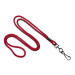 Red Round 1/8" (3 mm) Lanyard with Black-Oxidized Swivel Hook