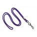 Purple Round 1/8" (3 mm) Lanyard with Black-Oxidized Swivel Hook
