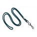 Teal Round 1/8" (3 mm) Lanyard with Black-Oxidized Swivel Hook